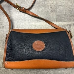 Vintage Dooney and Bourke Black and Tan Crossbody